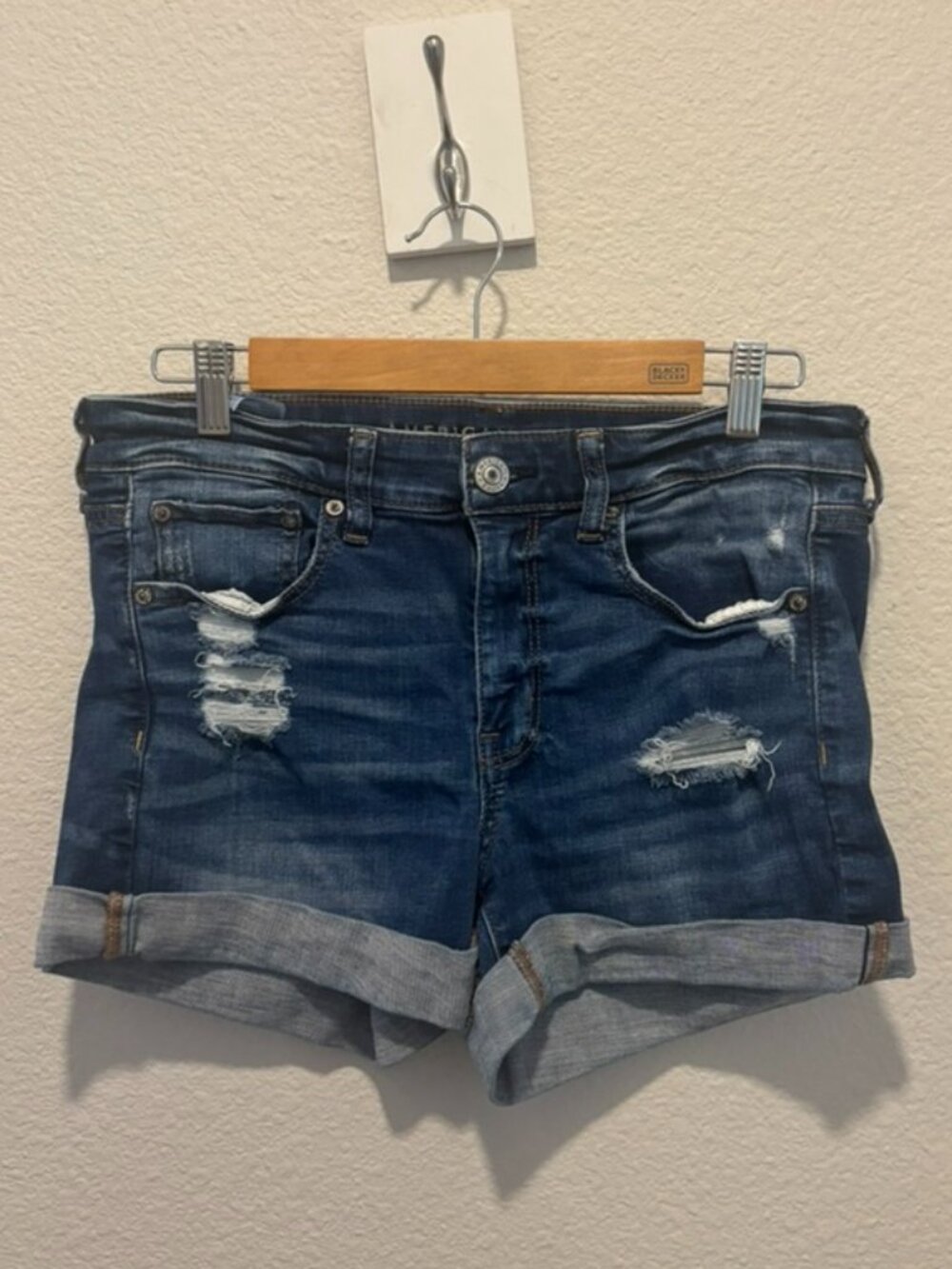 American Eagle Super Stretch Midi Jean Shorts